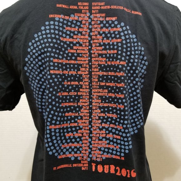 The Cure shirt Medium 2016 Tour swirl dots concert goth band merch Europe - Picture 6 of 8